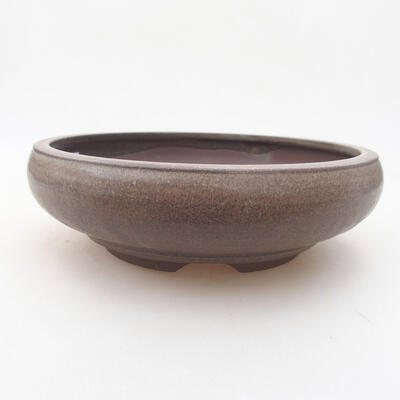 Ceramic bonsai bowl 18 x 18 x 5.5 cm, gray color - 1