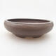 Ceramic bonsai bowl 18 x 18 x 5.5 cm, gray color - 1/3