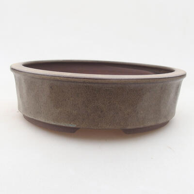 Ceramic bonsai bowl 17 x 17 x 5 cm, color gray - 1