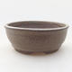Ceramic bonsai bowl 9 x 9 x 3 cm, gray color - 1/3