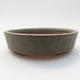 Ceramic bonsai bowl 11 x 11 x 2.5 cm, color green - 1/3
