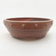Ceramic bonsai bowl 16 x 16 x 5.5 cm, color red - 1/3