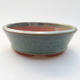 Ceramic bonsai bowl 10.5 x 10.5 x 3.5 cm, color green - 1/3