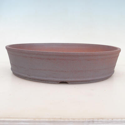 Ceramic bonsai bowl 32 x 32 x 7 cm, color brown - 1