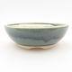 Ceramic bonsai bowl 12.5 x 12.5 x 4 cm, color green - 1/3