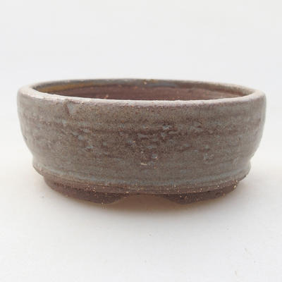 Ceramic bonsai bowl 9 x 9 x 3.5 cm, gray color - 1