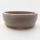 Ceramic bonsai bowl 9 x 9 x 3.5 cm, gray color - 1/3