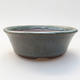 Ceramic bonsai bowl 11.5 x 11.5 x 4 cm, color green - 1/3