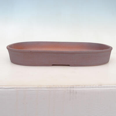 Ceramic bonsai bowl 40 x 27 x 5.5 cm, color brown - 1