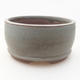 Ceramic bonsai bowl 8 x 8 x 4 cm, gray color - 1/3