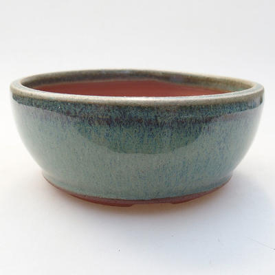 Ceramic bonsai bowl 10.5 x 10.5 x 4.5 cm, color green - 1