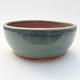 Ceramic bonsai bowl 10.5 x 10.5 x 4.5 cm, color green - 1/3