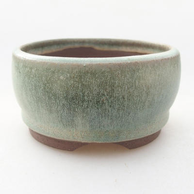 Ceramic bonsai bowl 8 x 8 x 4 cm, color green - 1