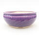 Ceramic bonsai bowl 14 x 14 x 6 cm, color purple - 1/3
