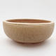 Ceramic bonsai bowl 10.5 x 10.5 x 4 cm, beige color - 1/3
