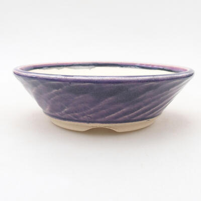Ceramic bonsai bowl 15 x 15 x 4.5 cm, color purple - 1