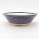 Ceramic bonsai bowl 15 x 15 x 4.5 cm, color purple - 1/3