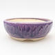 Ceramic bonsai bowl 12.5 x 12.5 x 4.5 cm, color purple - 1/3