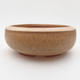 Ceramic bonsai bowl 10 x 10 x 4 cm, beige color - 1/3