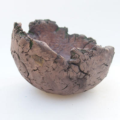 Ceramic Shell 8.5 x 8.5 x 6.5 cm, brown-green color - 1