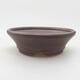 Ceramic bonsai bowl 14.5 x 14.5 x 4.5 cm, brown color - 1/3