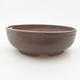 Ceramic bonsai bowl 14.5 x 14.5 x 5 cm, brown color - 1/3