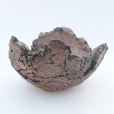 Ceramic Shell 8 x 8 x 5 cm, brown-green color - 1