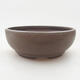 Ceramic bonsai bowl 14 x 14 x 5 cm, color brown - 1/3