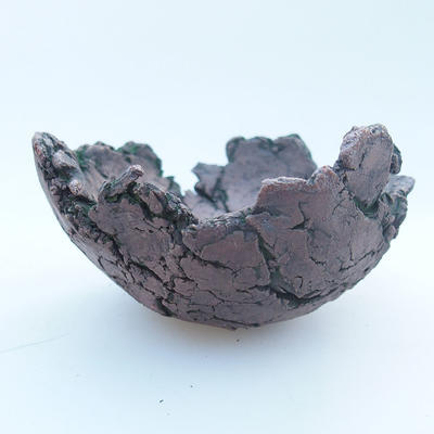 Ceramic Shell 8 x 8 x 5,5 cm, brown-green color - 1