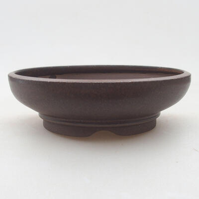 Ceramic bonsai bowl 15 x 15 x 4.5 cm, color brown - 1
