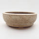 Ceramic bonsai bowl 10.5 x 10.5 x 4 cm, beige color - 1/3