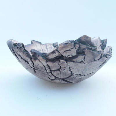 Ceramic Shell 10 x 10 x 4,5 cm, brown-green color - 1