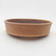 Ceramic bonsai bowl 16 x 16 x 4 cm, beige color - 1/3