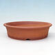 Ceramic bonsai bowl 29 x 29 x 7 cm, red color - 1/3