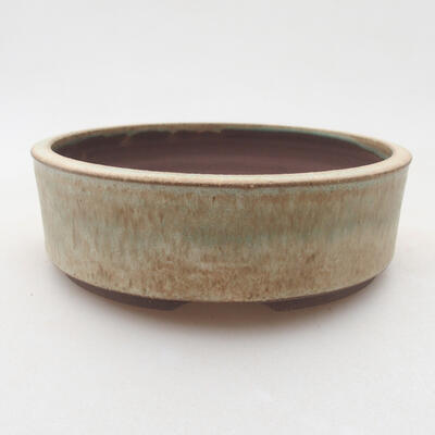 Ceramic bonsai bowl 14 x 14 x 4.5 cm, color green - 1