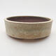 Ceramic bonsai bowl 14 x 14 x 4.5 cm, color green - 1/3