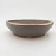 Ceramic bonsai bowl 14 x 14 x 3.5 cm, color green - 1/3