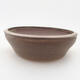 Ceramic bonsai bowl 13 x 13 x 4 cm, color brown-green - 1/3