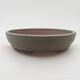 Ceramic bonsai bowl 15.5 x 15.5 x 3.5 cm, color green - 1/3