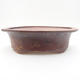 Ceramic bonsai bowl 21 x 17 x 6 cm, brick color - 1/3