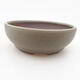 Ceramic bonsai bowl 14 x 14 x 5 cm, color green - 1/3