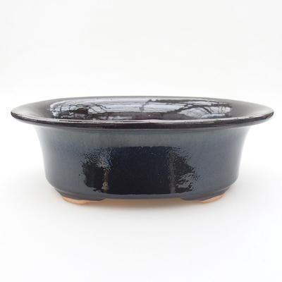 Ceramic bonsai bowl 19 x 15,5 x 6 cm, color black - 1