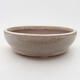 Ceramic bonsai bowl 13.5 x 13.5 x 3.5 cm, color blue - 1/3