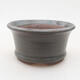 Ceramic bonsai bowl 9 x 9 x 4.5 cm, brown-blue color - 1/3