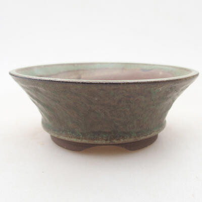 Ceramic bonsai bowl 9.5 x 6.5 x 3.5 cm, color brown-green - 1