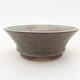 Ceramic bonsai bowl 9.5 x 6.5 x 3.5 cm, color brown-green - 1/3