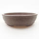 Ceramic bonsai bowl 12 x 12 x 3.5 cm, color brown-green - 1/3