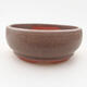 Ceramic bonsai bowl 10 x 10 x 4 cm, brown color - 1/3