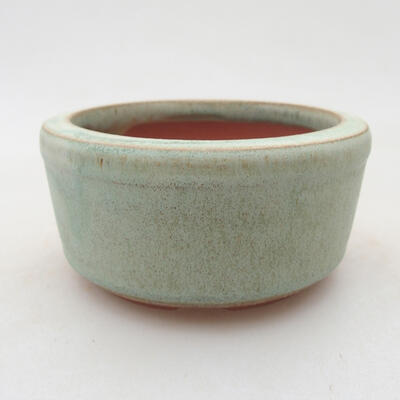 Ceramic bonsai bowl 10 x 10 x 5 cm, color green - 1