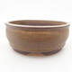 Ceramic bonsai bowl 9 x 9 x 3.5 cm, color brown - 1/3